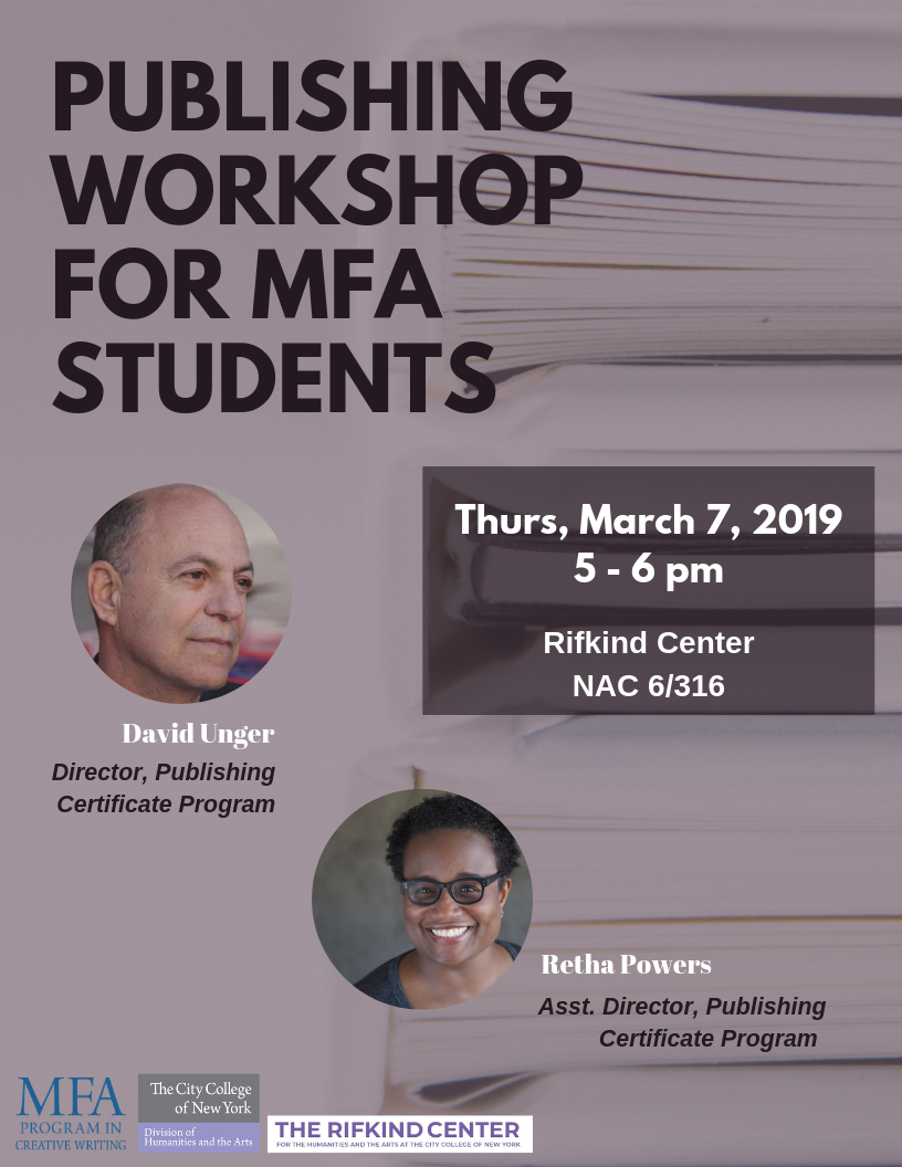 Publishing Workshop for MFA Students CCNY English Department